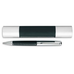 Černé kovové kuličkové pero v hliníkovém pouzdře