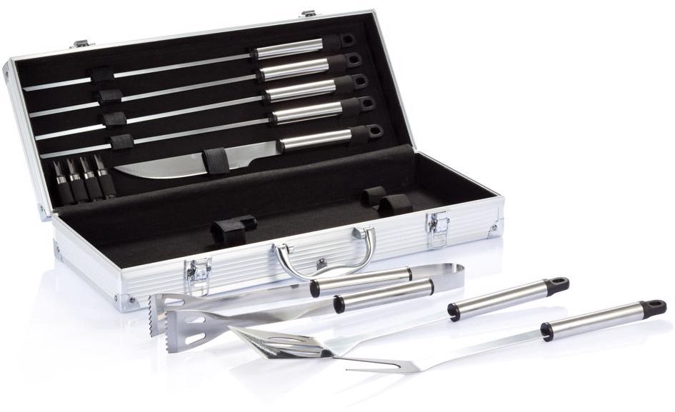 12dílná sada na grilování v hliníkovém kufříku
