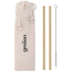 Natural straw Bambusové brčko s kartáčkem