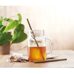 Natural straw Bambusové brčko s kartáčkem