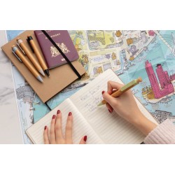 Bambusové pero s klipem z pšeničné slámy