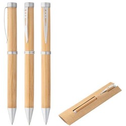 LAKE. Kuličkové pero Bamboo s otočným mechanismem a kovovým klipem