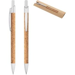 NATURA. Kuličkové pero z korku a hliníku s klipem