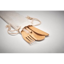 Příbory a brčko z bambusu