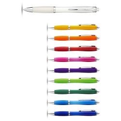 Barevné kuličkové pero Nash s barevným úchopem