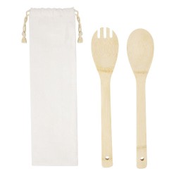 Bambusová lžíce a vidlička na salát Endiv