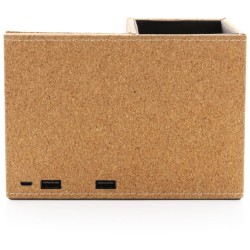 Korkový stojánek na pera s bezdrátovou nabíječkou 5W