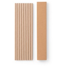 LAMONE. Sada 10 slámek z kraftového papíru