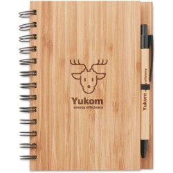 Bambusový zápisník s propiskou