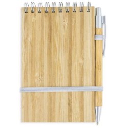 Bambusový poznámkový blok s propiskou