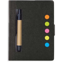 Poznámkový sešit z recyklovaného papíru s propiskou