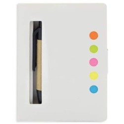 Poznámkový sešit z recyklovaného papíru s propiskou