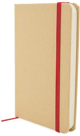 Ekologický poznámkový blok A6 s gumičkou přes obal