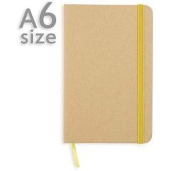 Ekologický poznámkový blok A6 s gumičkou přes obal