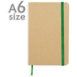 Ekologický poznámkový blok A6 s gumičkou přes obal