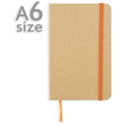 Ekologický poznámkový blok A6 s gumičkou přes obal