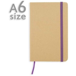 Ekologický poznámkový blok A6 s gumičkou přes obal