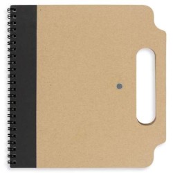 Kartonová složka s poznámkovým blokem, lepícími papírky a propiskou s okrajem