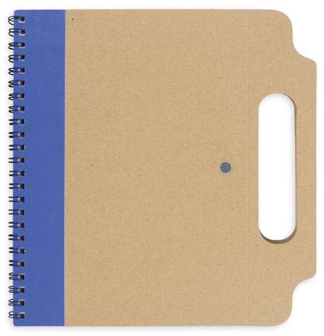 Kartonová složka s poznámkovým blokem, lepícími papírky a propiskou s okrajem