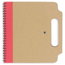 Kartonová složka s poznámkovým blokem, lepícími papírky a propiskou s okrajem