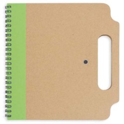 Kartonová složka s poznámkovým blokem, lepícími papírky a propiskou s okrajem