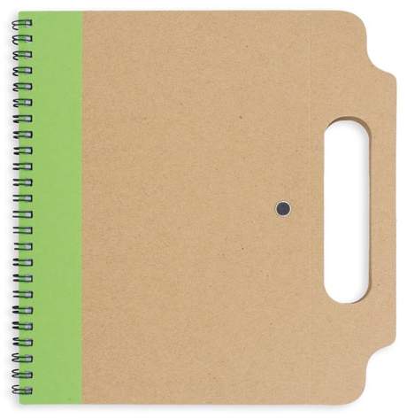 Kartonová složka s poznámkovým blokem, lepícími papírky a propiskou s okrajem