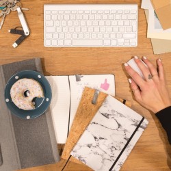 Poznámkový blok A5 s bambusovým perem se stylusem