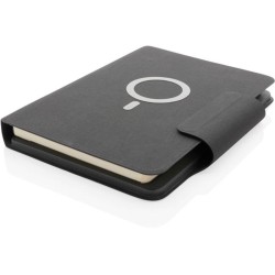 Zápisník A5 Artic s magnetickým bezdrátovým nabíjením 10W