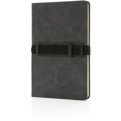 Prémiový PU poznámkový blok A5 s prostorem na telefon a pero