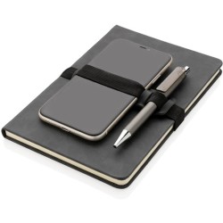 Prémiový PU poznámkový blok A5 s prostorem na telefon a pero