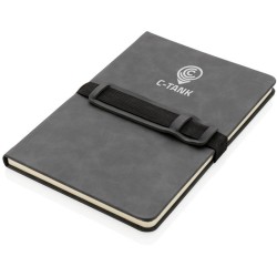 Prémiový PU poznámkový blok A5 s prostorem na telefon a pero