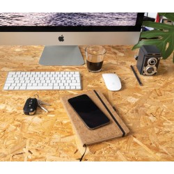 Korkový poznámkový blok A5 s tvrdou vazbou