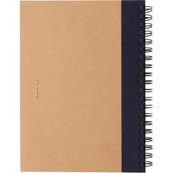 Kraftový poznámkový blok s kroužkovou vazbou a perem