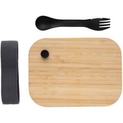 Skleněná krabička na jídlo s bambusovým víkem