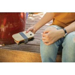 Skleněná krabička na jídlo s bambusovým víkem