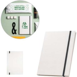 MILKY. Zápisník A5 z recyklovaných krabic od mléka