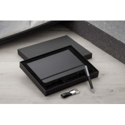 Sada poznámkového bloku PROBIZ s perem a kroužkem na klíče