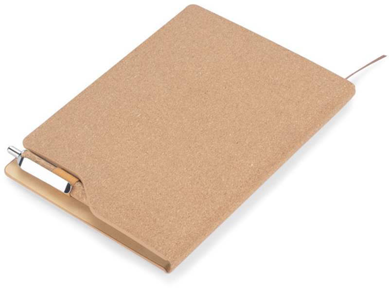 Korkový zápisník s perem TESSO A5