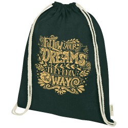 Šňůrkový batoh z organické bavlny GOTS s gramáží 140 g/m2 Orissa