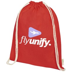 Šňůrkový batoh z organické bavlny GOTS s gramáží 140 g/m2 Orissa