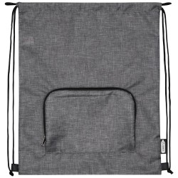 GRS recyklovaná skládací taška se šňůrkou o objemu 7 litrů Ash
