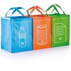 3dílná sada tašek na tříděný odpad