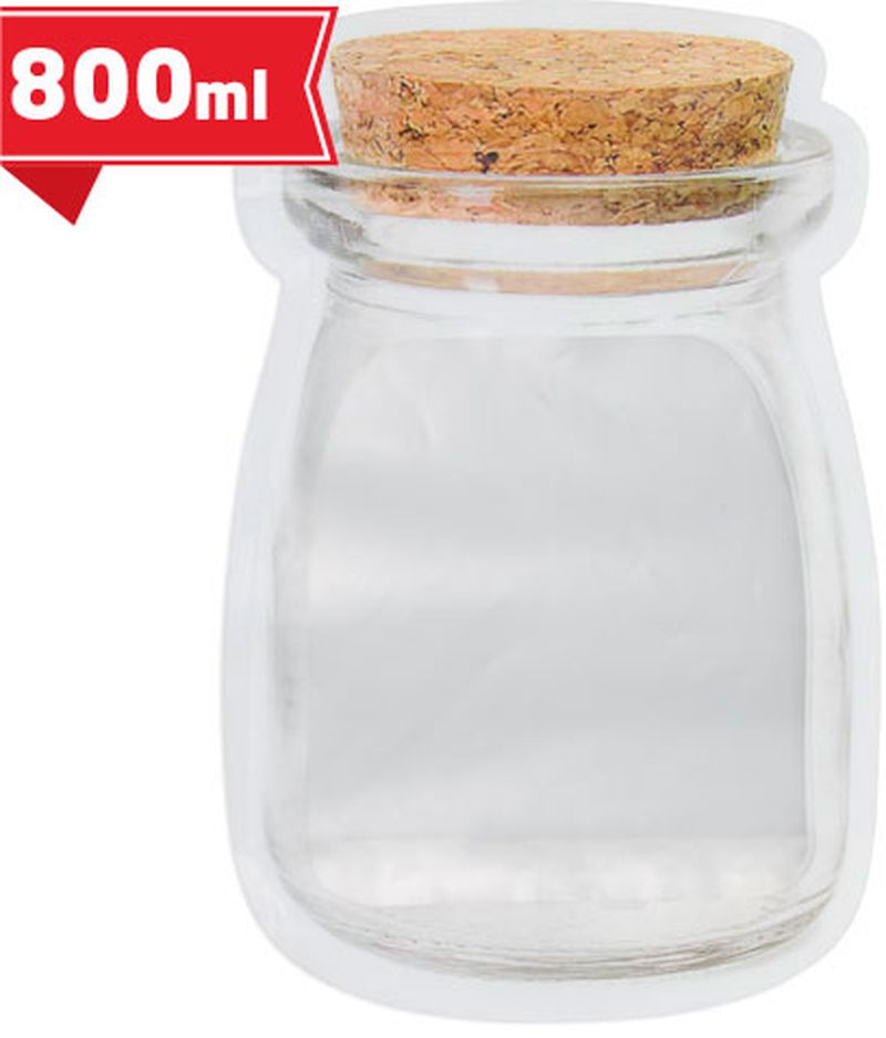Uzavíratelný pytlík ve tvaru sklenice 800ml