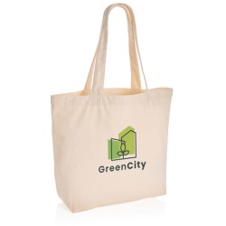 Nebarvená taška s kapsou Impact z 240g recykl. canvas AWARE