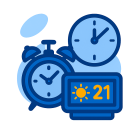 Stolní hodiny, budíky, meteostanice