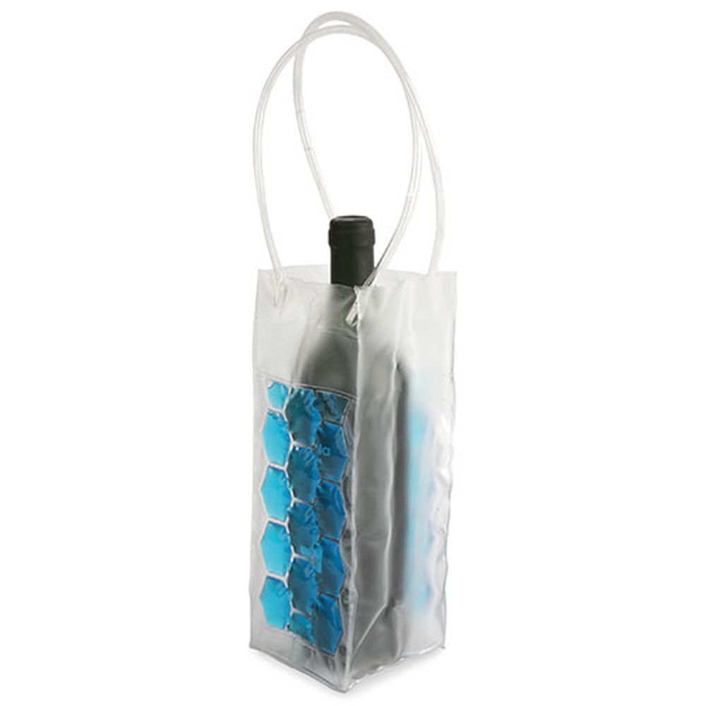 Chladící dárková taška na láhev modrá