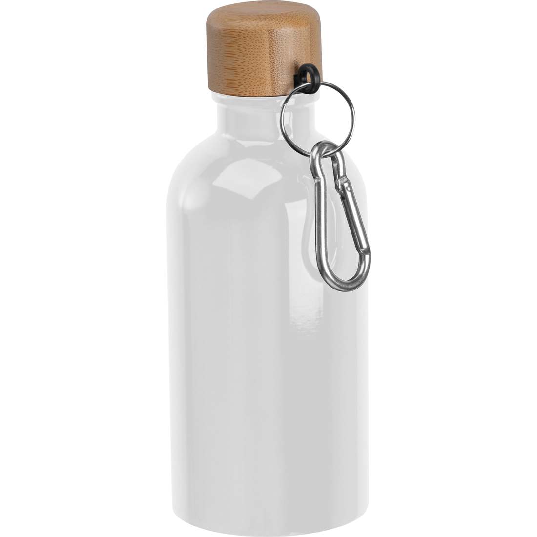 Nerezová láhev na pití s karabinou, 400 ml