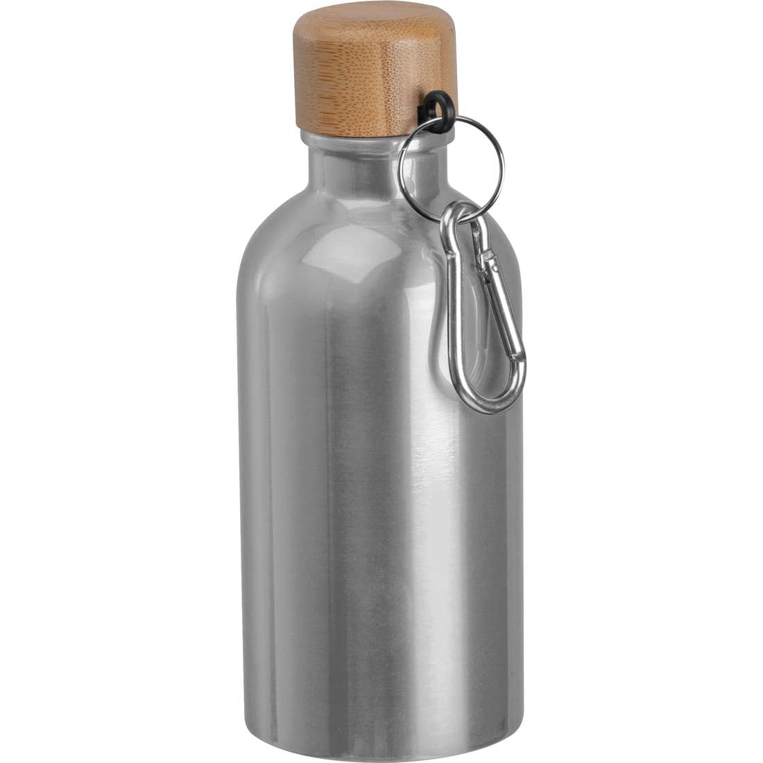 Nerezová láhev na pití s karabinou, 400 ml