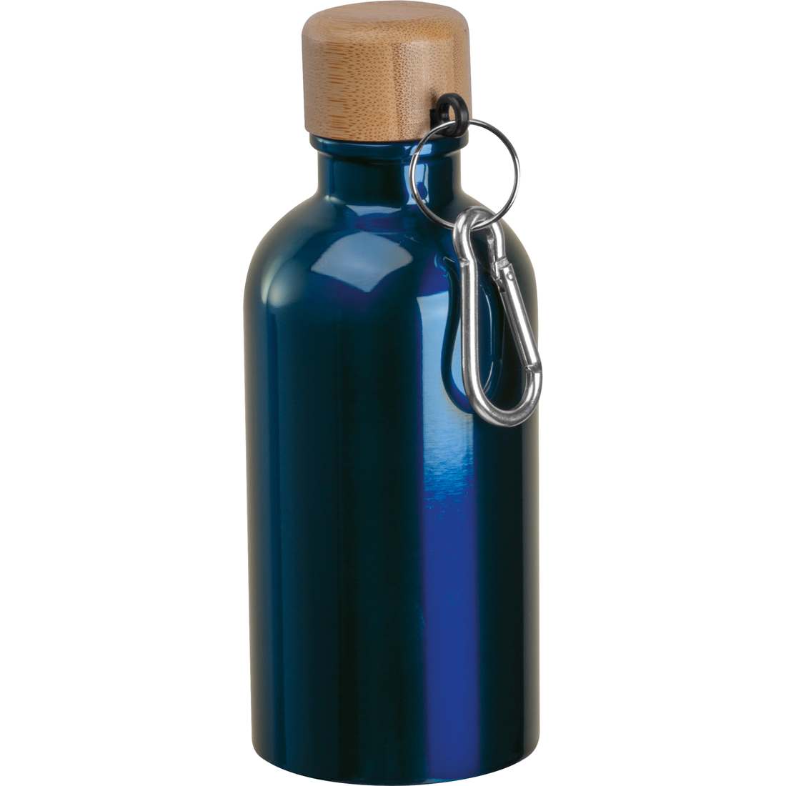 Nerezová láhev na pití s karabinou, 400 ml