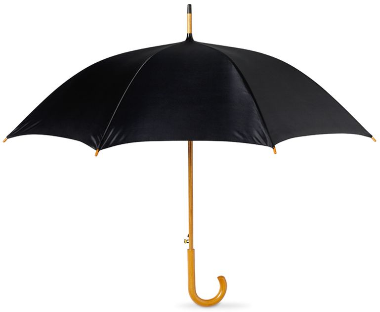 Klasický černý automatický deštník 23 palců
